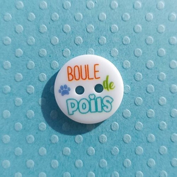 Bouton boule de poils