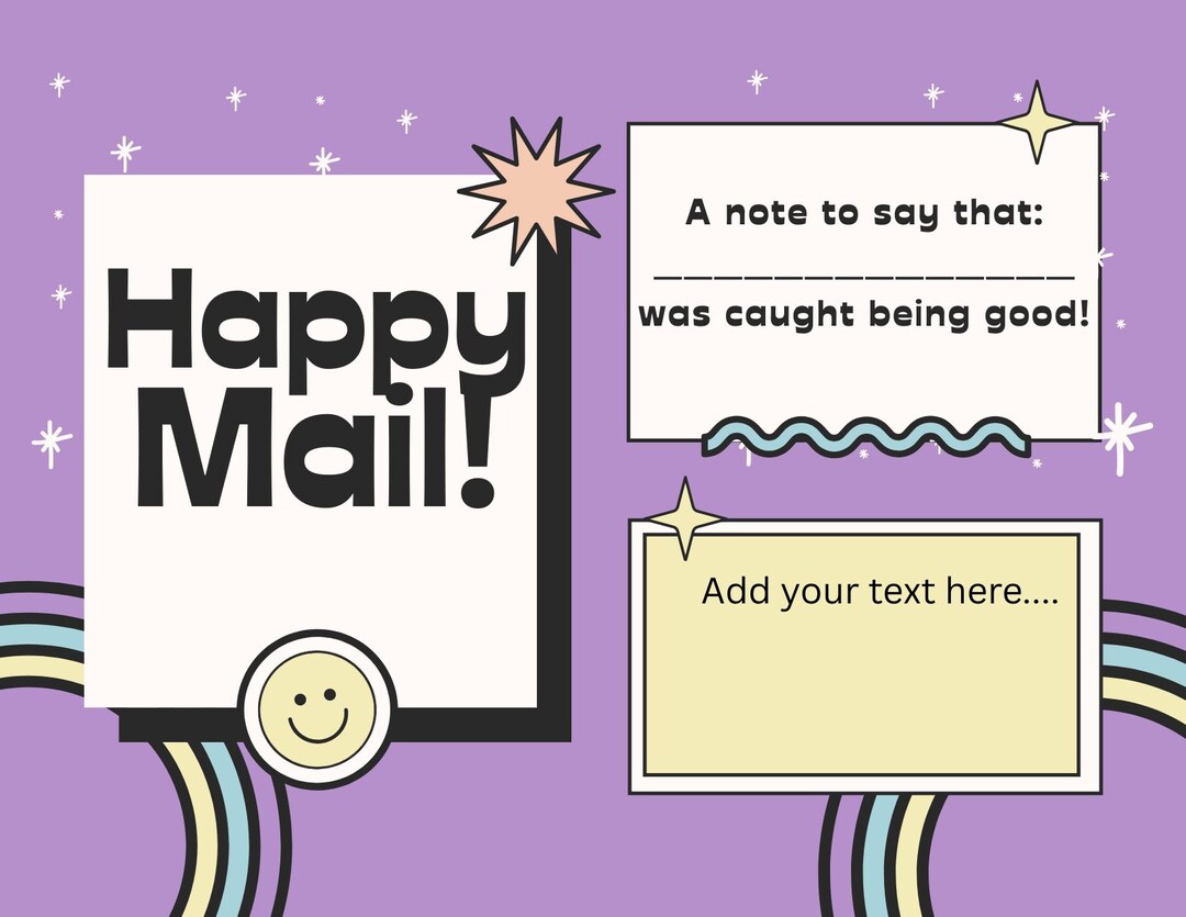 Teacher Happy Mail Notes | Positive Student Postcards | Printable ...