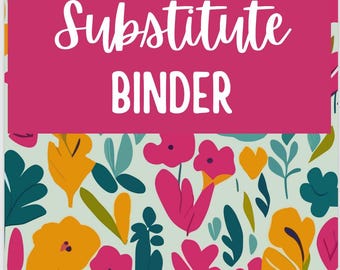 Editable Substitute Teacher Binder | Sub Plans & Forms | Canva Template | Instant Download