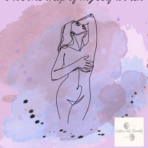 Self Worth Wall Art Printable, download, woman, watercolor