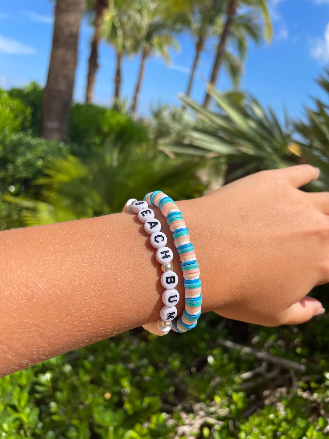 Beach Bum Bracelet Pack Preppy Clay Beaded Bracelets -  UK