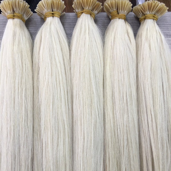 100% Capelli umani reali Prima qualità I Punta Estensioni capelli uzbeki Capelli 70 cm (28 pollici).  Capelli biondi