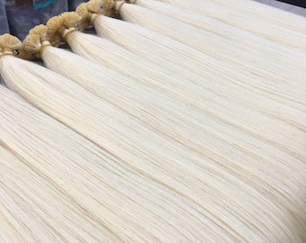Natural Double Premium Filled Real Human Blonde Hair (70cm - 28 inch) Available in Micro Extensions