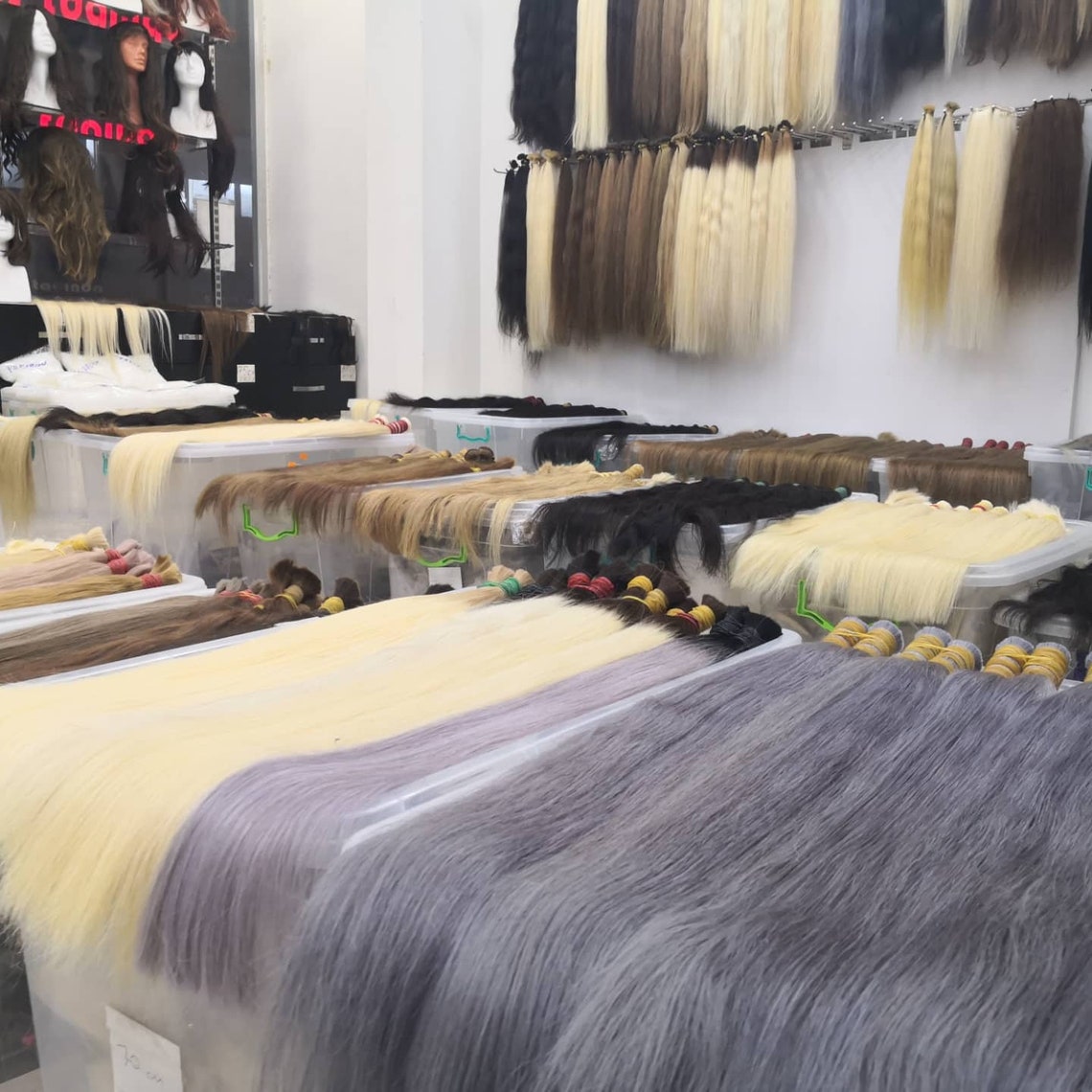 Real Human Hair India Temple Hair Biscuit Color 70 Cm 100gr. Tress Weld