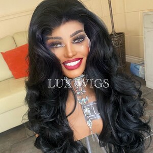 Black Layers Wig Etsy