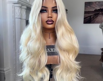 Long blonde mix freepart Lacefront wig 2020 Light Blonde Mix Lace Front Wig - Etsy main image 3