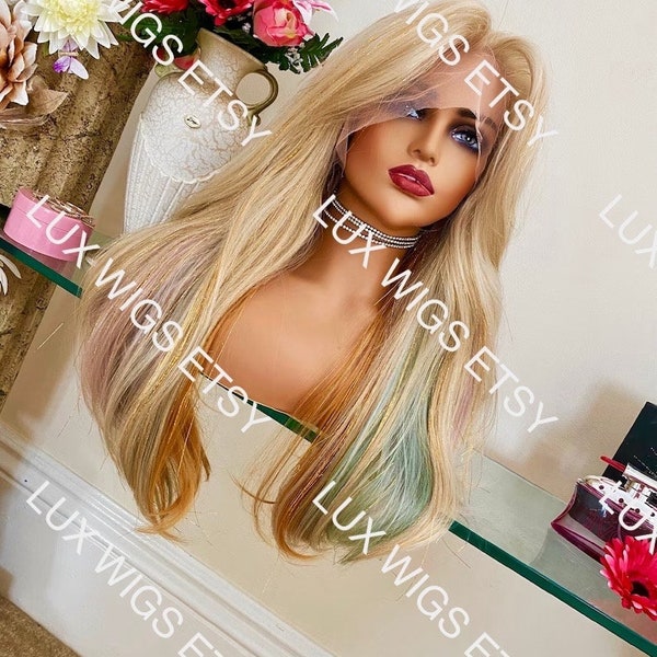 Tinsel Wig Assorted Colours main image 1