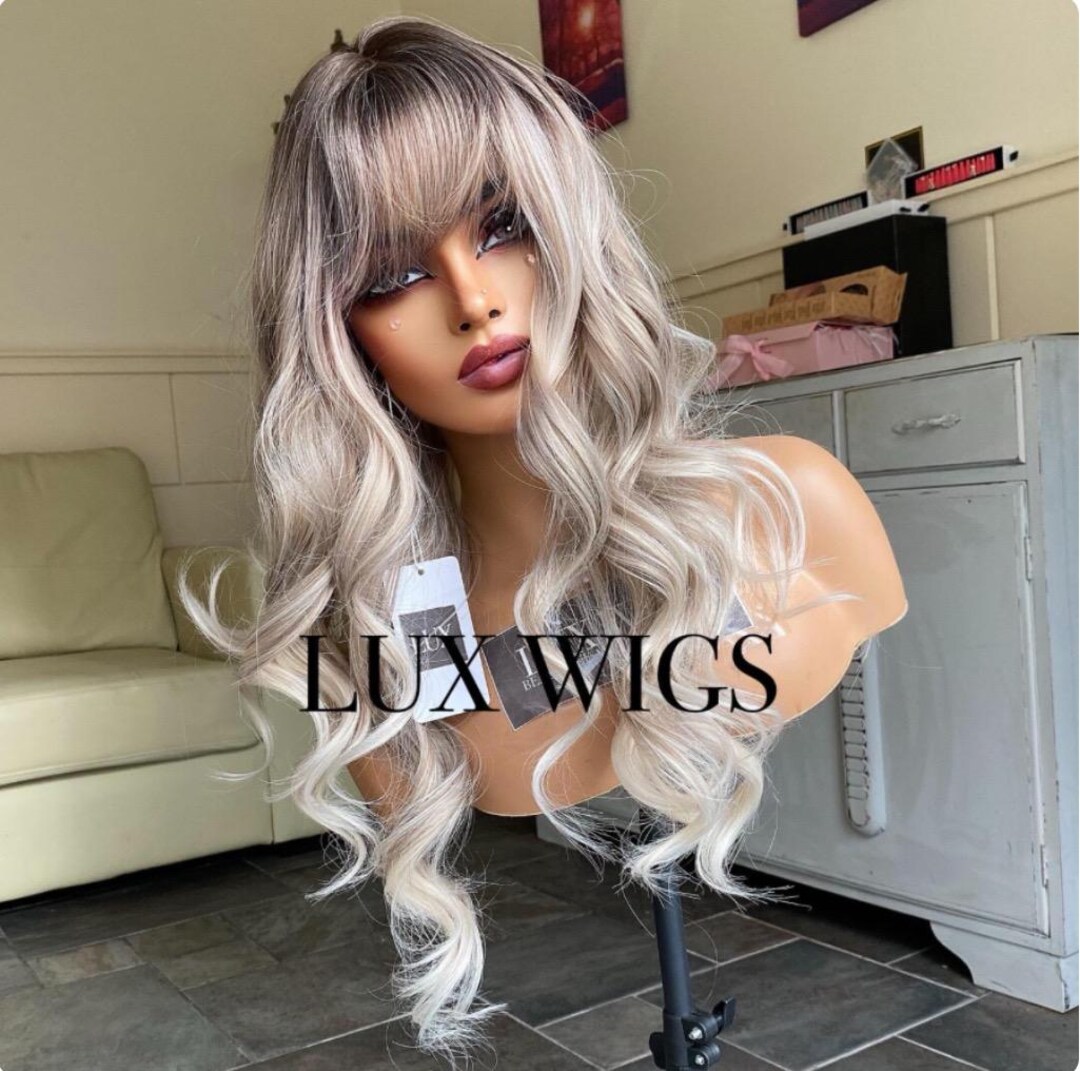 Wig - long blond with fringe / abba