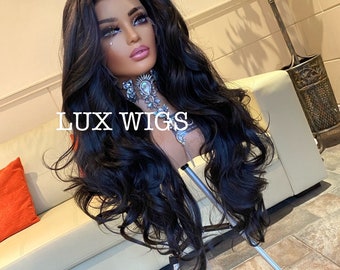 Storm. Black Lace Front Wig. Long Layers Wig. 30” black long wig. Thick black wig. Natural black wig. Luxury wigs