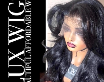 Jet 30” Straight Jet Black Lace Front Wig – Extra Thick  display picture 3