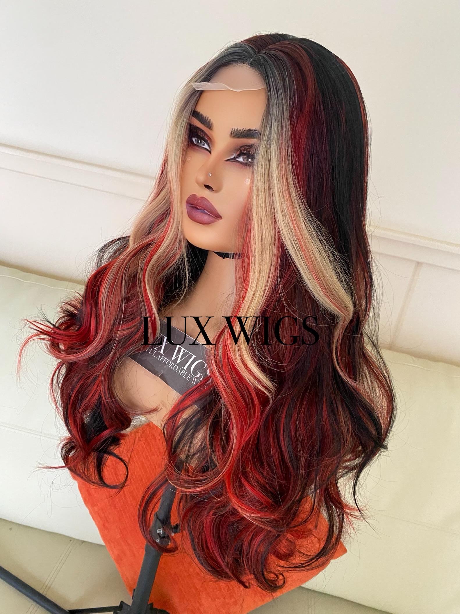 Fire Red Lace Front Wigs - Etsy, image size:1582x2110