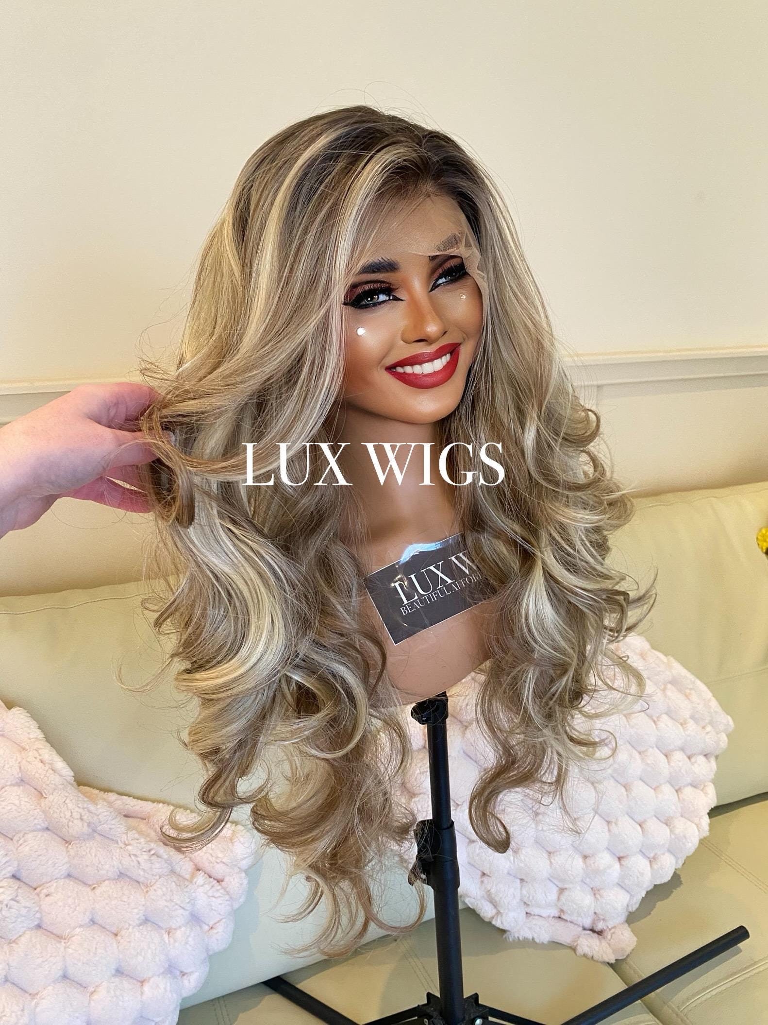 Blonde lace front wig - Etsy 日本