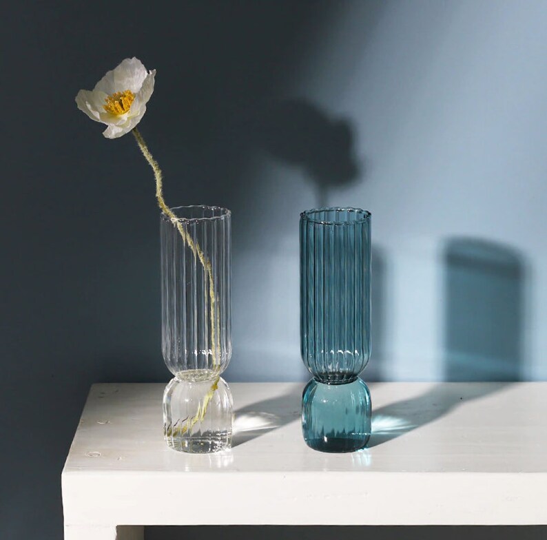 Nordic Glass Vase Small Glass Vases Flower Arrangement Etsy