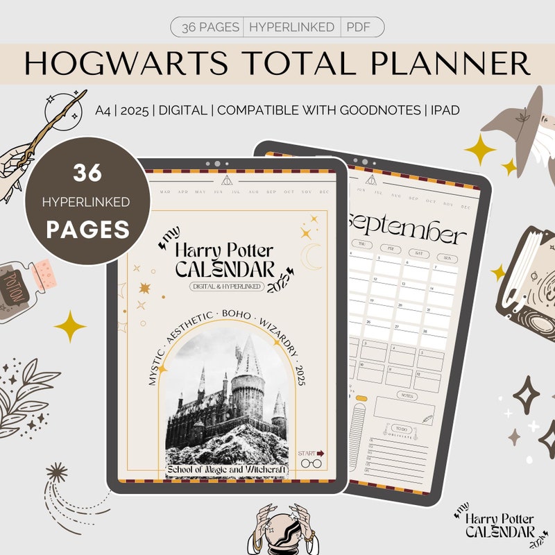 Hogwart Calendar Etsy