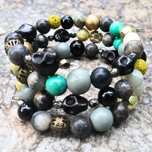 Beaded Jewelry Memento Mori Rosary Bracelet for Men Customize Jewelry Spiritual Protection Bracelet for Her Gift for Dad Gift Ideas from Son