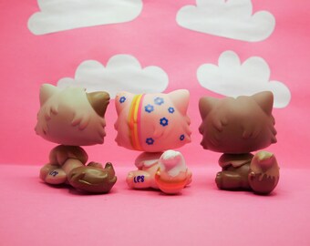 Lot De 2 Chats Persans Littlest Pet Shop – LPS #2100 Et #2465 – Authentiques Hasbro