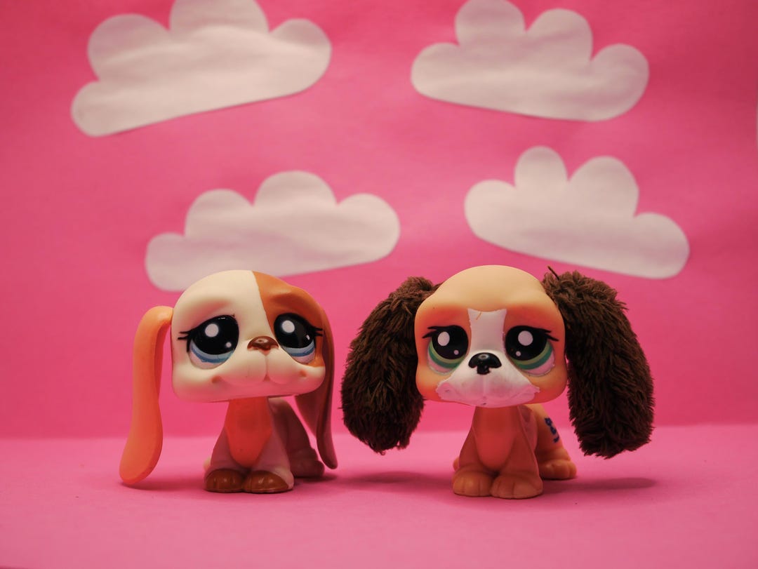 Figurine Littlest Pet Shop - Chien Basset Hound N°1655 Hasbro, Occasion