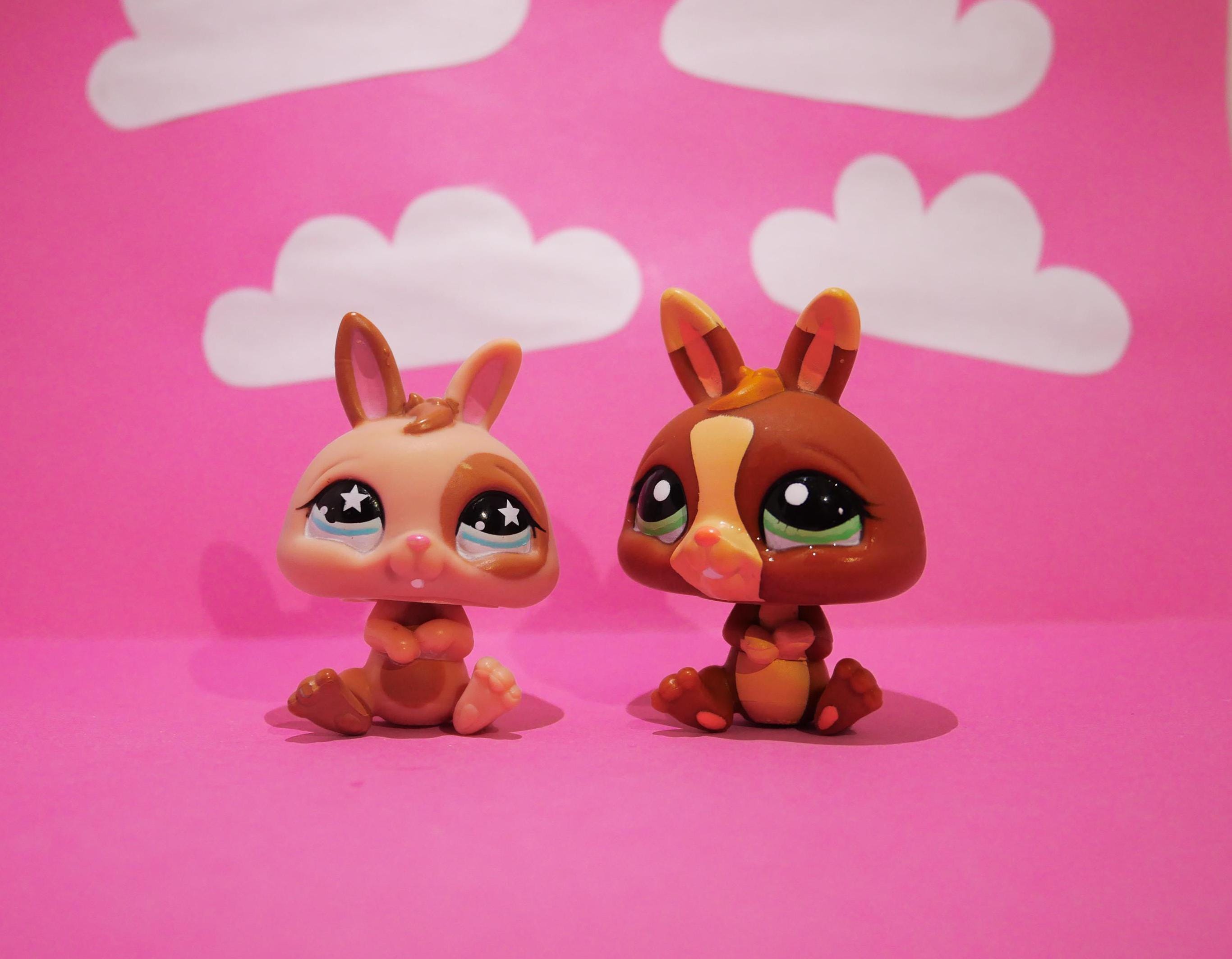 Littlest Pet Shop LPS Bunny Rabbit W/ Star Eyes #827 Brown Bunny Rabbit  #2074 Vintage Nostalgia Toy - Etsy, image size:2732x2128