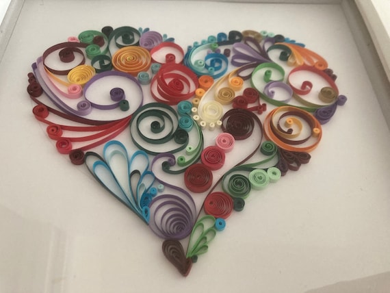 Heart Quilling Art Work Etsy