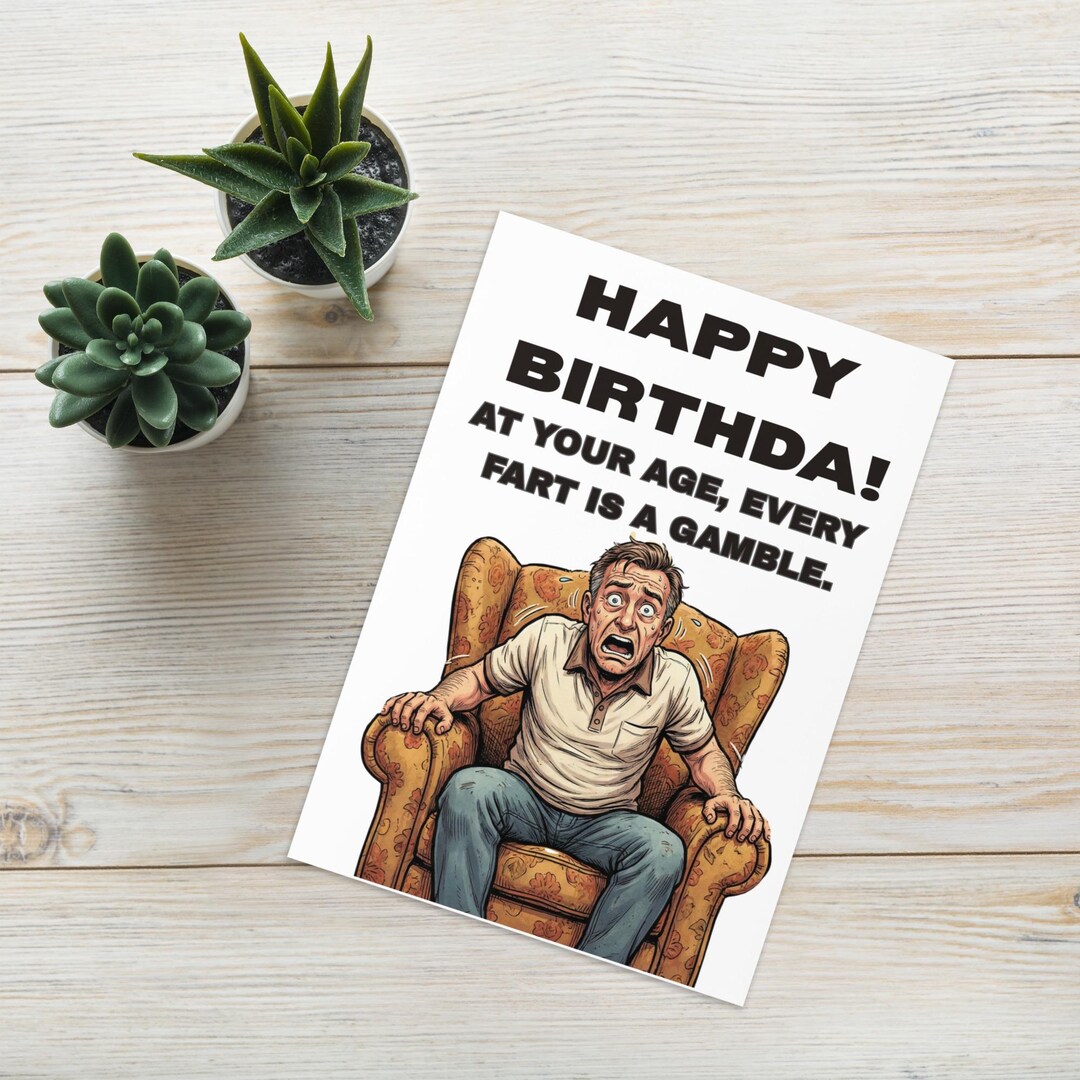 Funny Birthday Card – Rude Fart Joke With Sarcastic Adult Humour ...