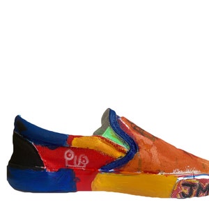 Hand-painted slip-on shoes, big kids size 3