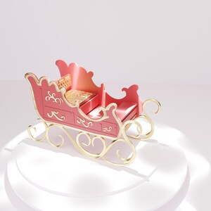 File STL per la stampa 3D di giocattoli di Babbo Natale con slitta