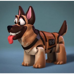Happy Dogs German Shepherd 3d Printing STL Files