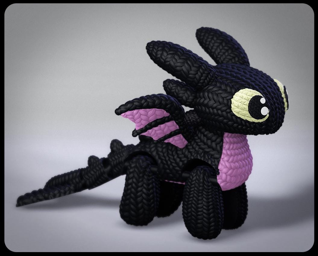 Crochet Toothless 3d Printing STL Files