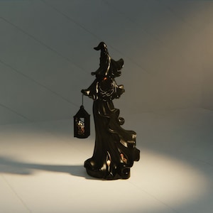 Schwarze Hexe Abbildung 3D-Druck STL-Dateien