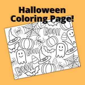 Halloween Coloring Sheet / Instant Download