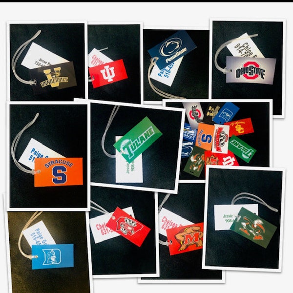 Laminated Personalized College Luggage Tags