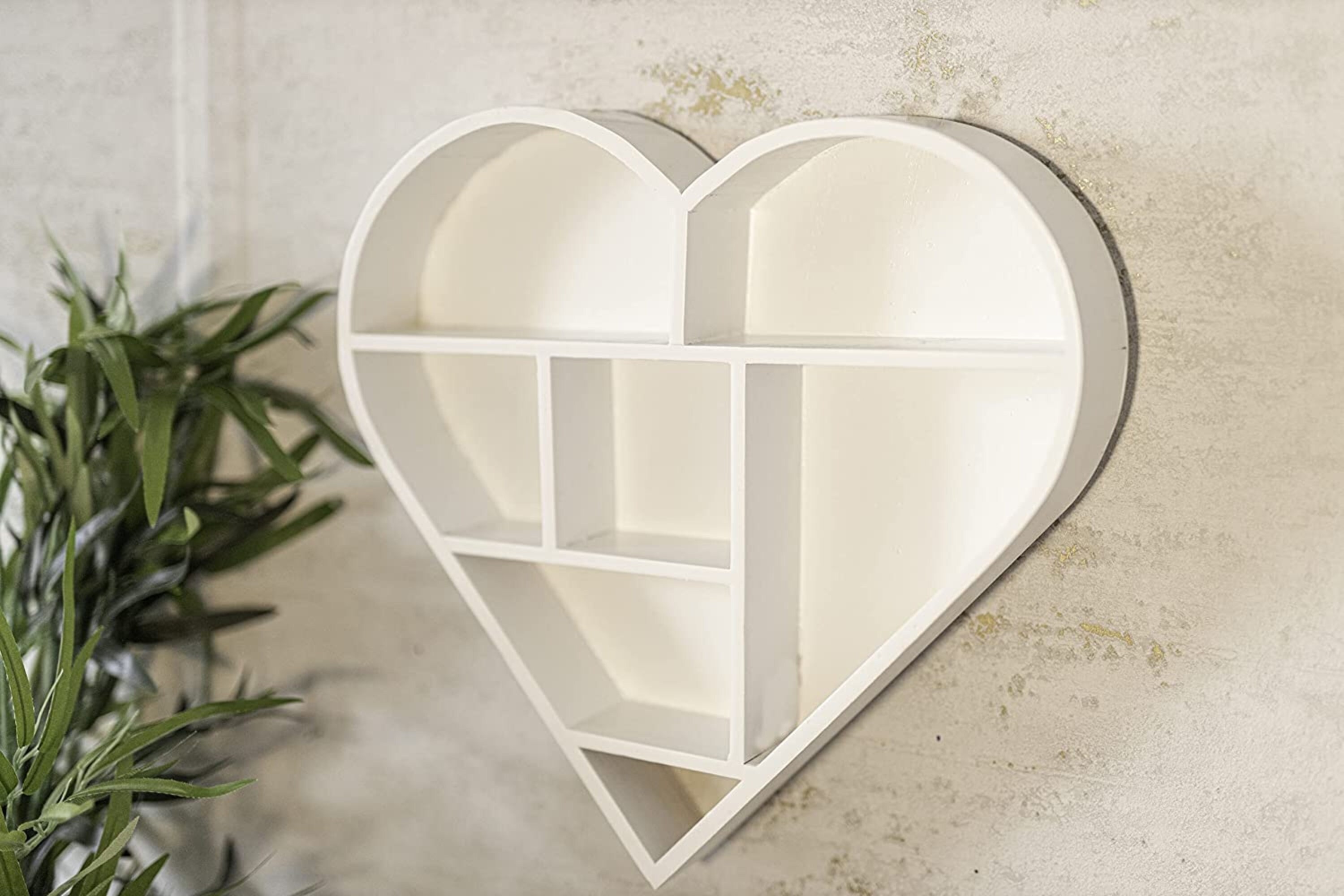 Heart Wall Shelf Home Handmade Wooden Floating Display Unit - Etsy UK
