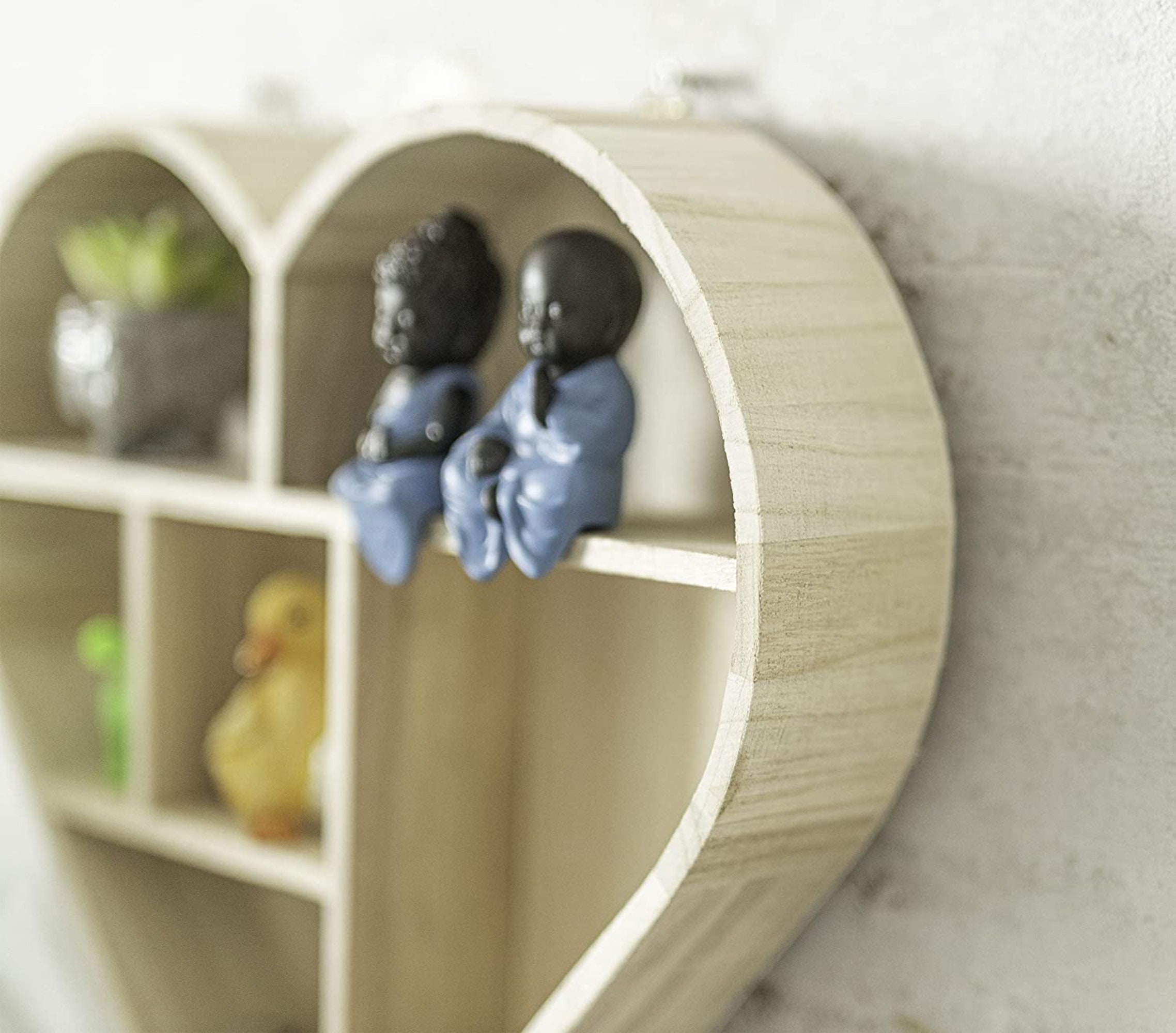 Heart Wall Shelf Home Handmade Wooden Floating Display Unit Etsy UK