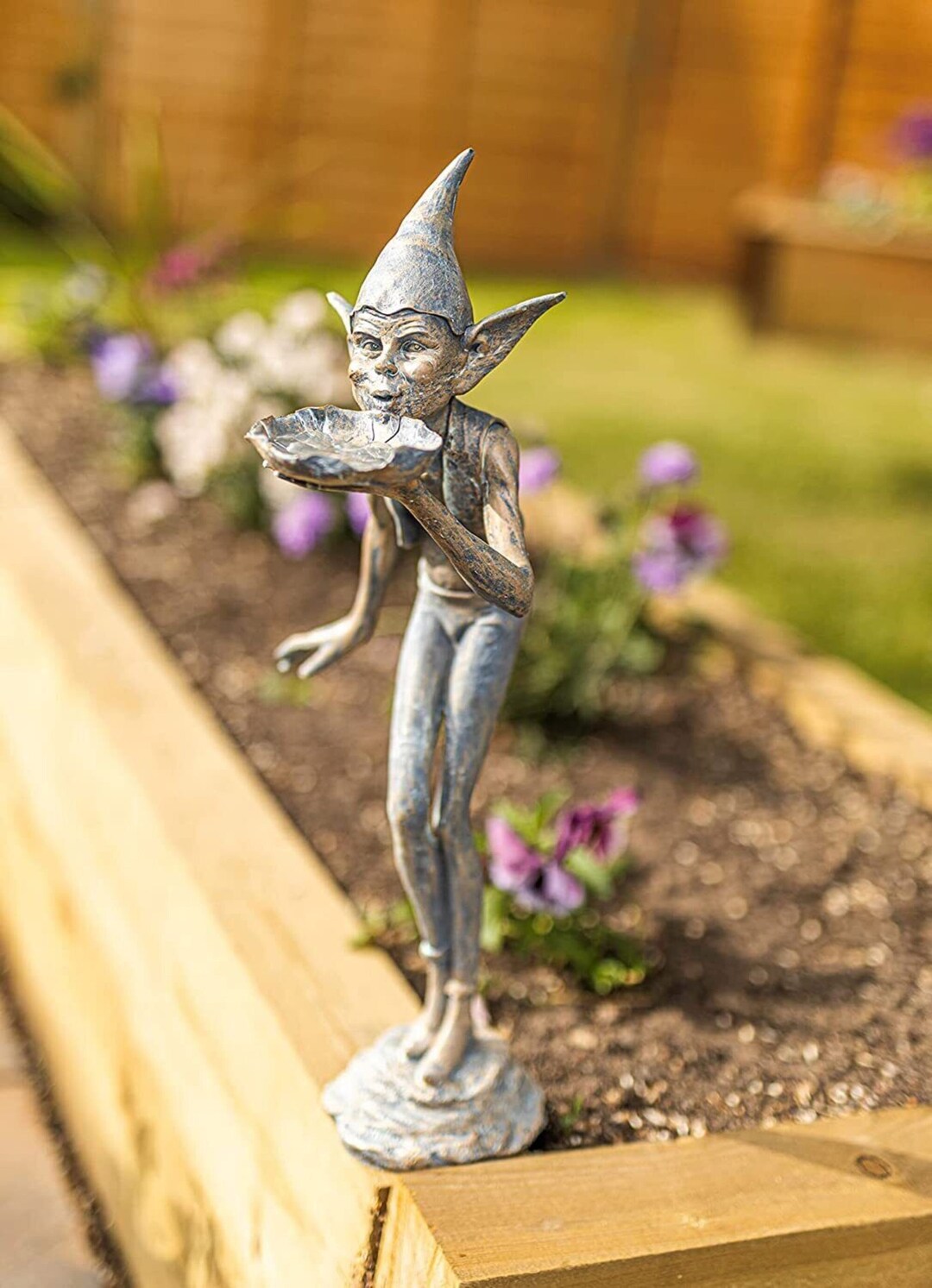 Elf Garden Ornament Large Fairy Statue Pixie Figure Outdoor Etsy UK