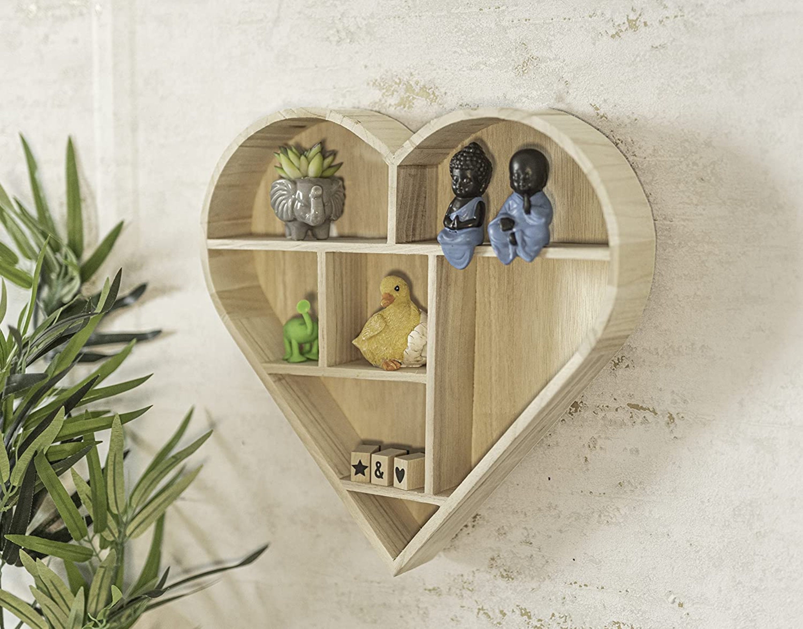 Heart Wall Shelf Home Handmade Wooden Floating Display Unit Etsy UK