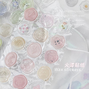 Simple Botanical Sealing Stickers| Invitation Envelope Wax Seal Stickers | Self Adhesive Sticker
