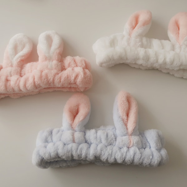 Bunny Headband Spa Headband Rabbit Beauty Headband Makeup Headband skincare Headband Face Wash Headband