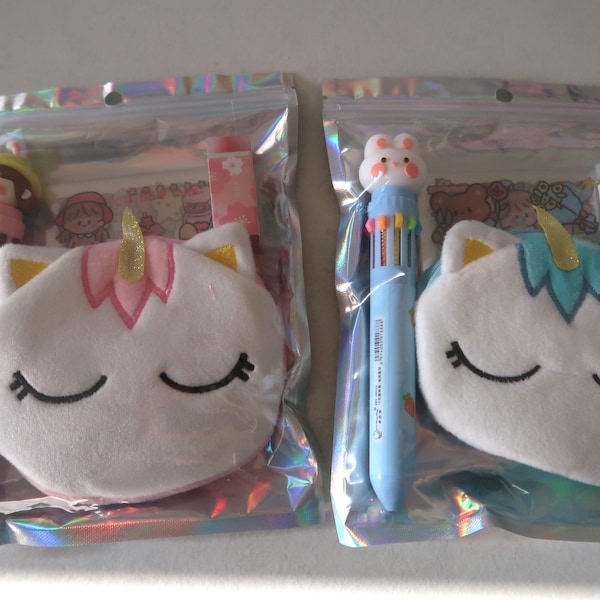 Kawaii cute bundle, cute stationery ,gift set for kids, coin purse, stickers ,ballpen, eraser