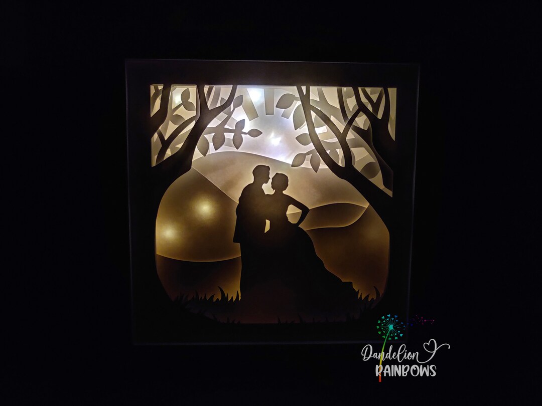 Wedding Shadow Box Light up Shadow Box Unique Wedding Gift Etsy