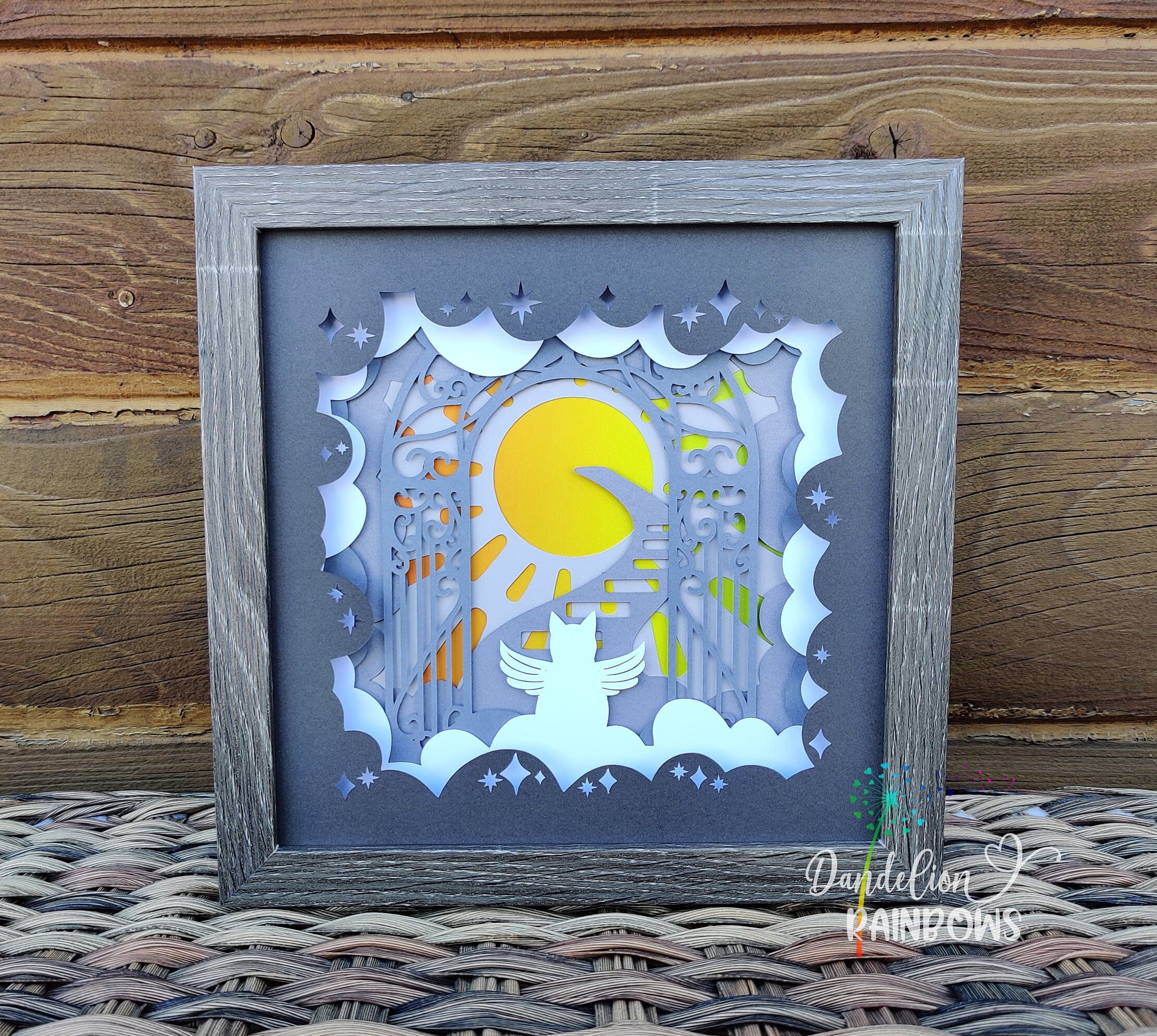 Cat Memorial Shadow Box Light up Shadow Box Pet Sympathy Etsy