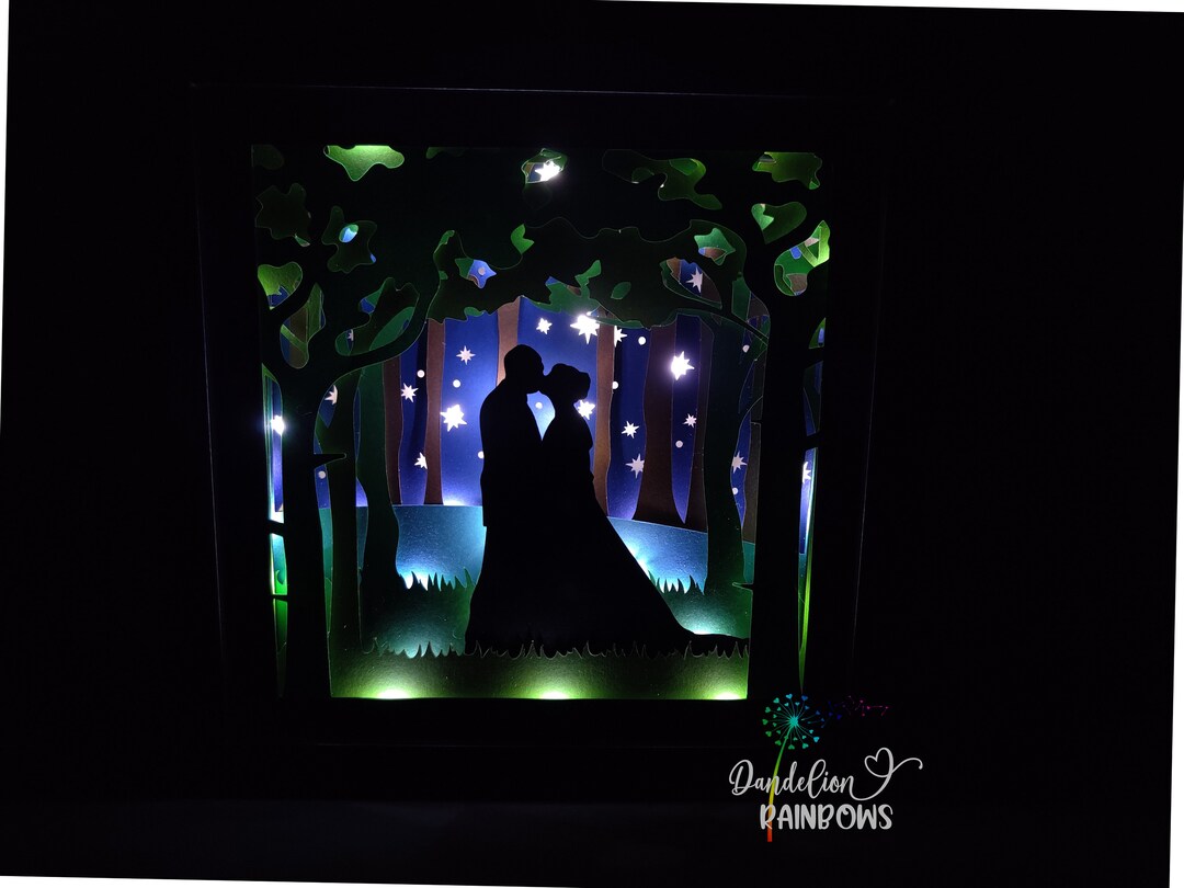 Wedding Shadow Box Light up Shadow Box Unique Wedding Gift Etsy