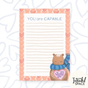 Notatki samoprzylepne, wzmacnianie pozycji kobiet i mam, codzienny notatnik z przypomnieniem, bloczki Post-it® Love Bear 4x6, prezent walentynkowy, artykuły piśmiennicze do samoopieki