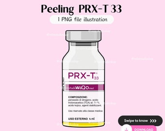 PRX-T 33 peeling illustration (instant download), Skincare PNG