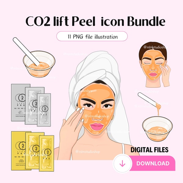 CO2 Pro Lift cosmetics  Illustration, Digital instant download, Skincare Icon PNG