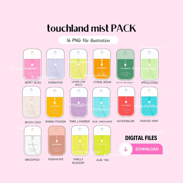 Mist Pack Product Illustration Pack cosmetics  Illustration, Touchland Hand Sanitizer  Digital instant download, Skincare Icon PNG