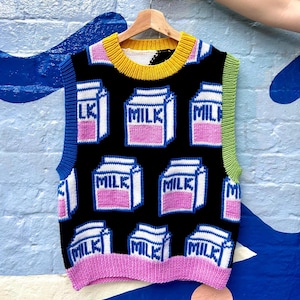 Modèle de tricot avec gilet et pull CREAM ON TOP