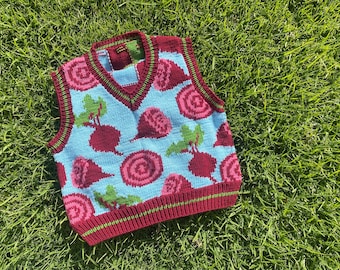 BEET IT Sweater Vest Knitting Pattern