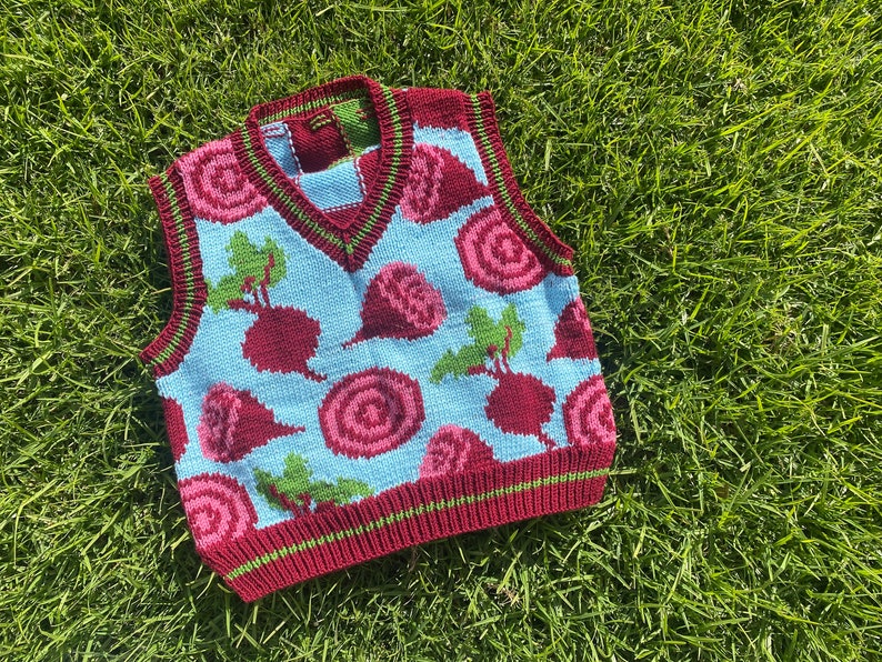 BEET IT Sweater Vest Knitting Pattern image 1