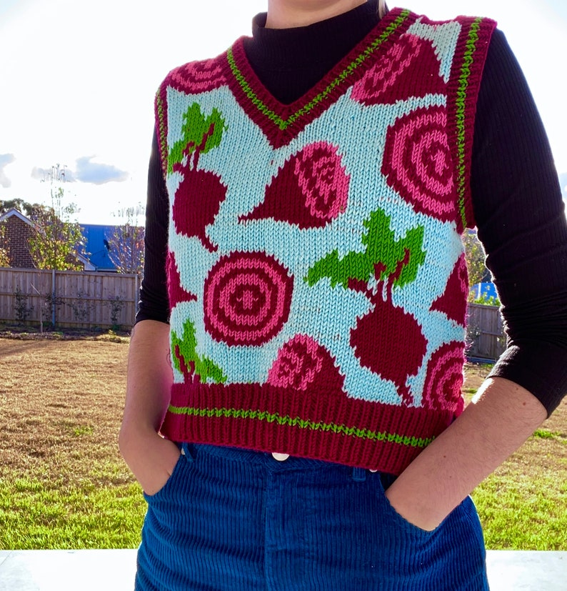 BEET IT Sweater Vest Knitting Pattern image 3