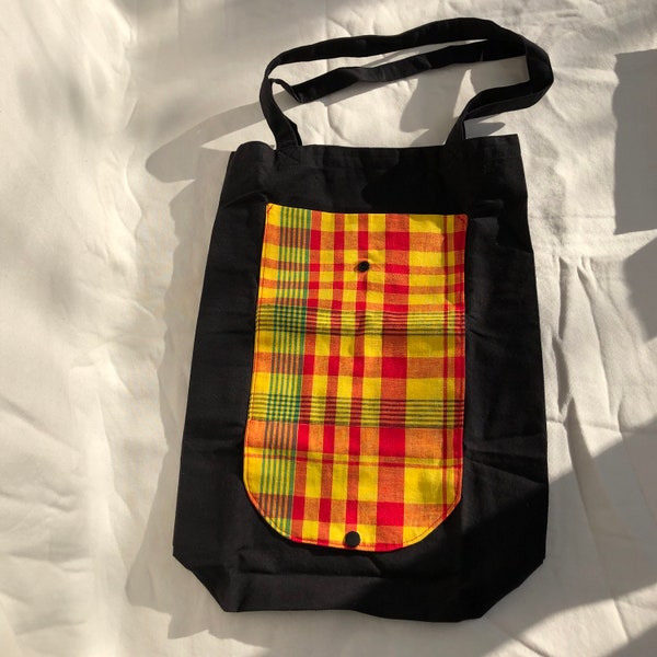 Madras tote bag / shopping bag / shopping bag